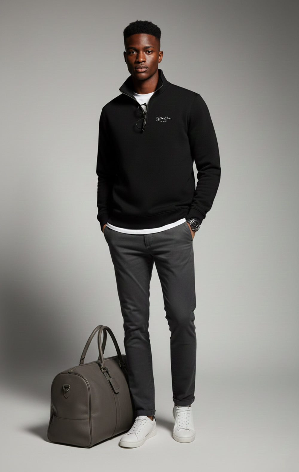Black Half Zip Sweatshirt