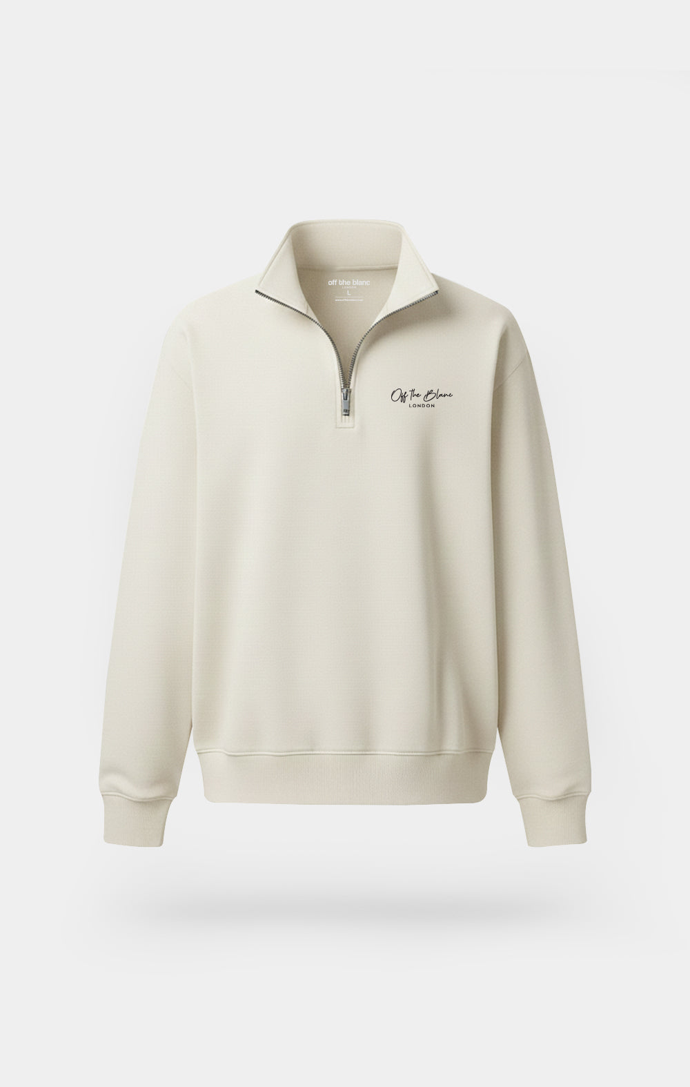 Ivory Half Zip Sweatshirt