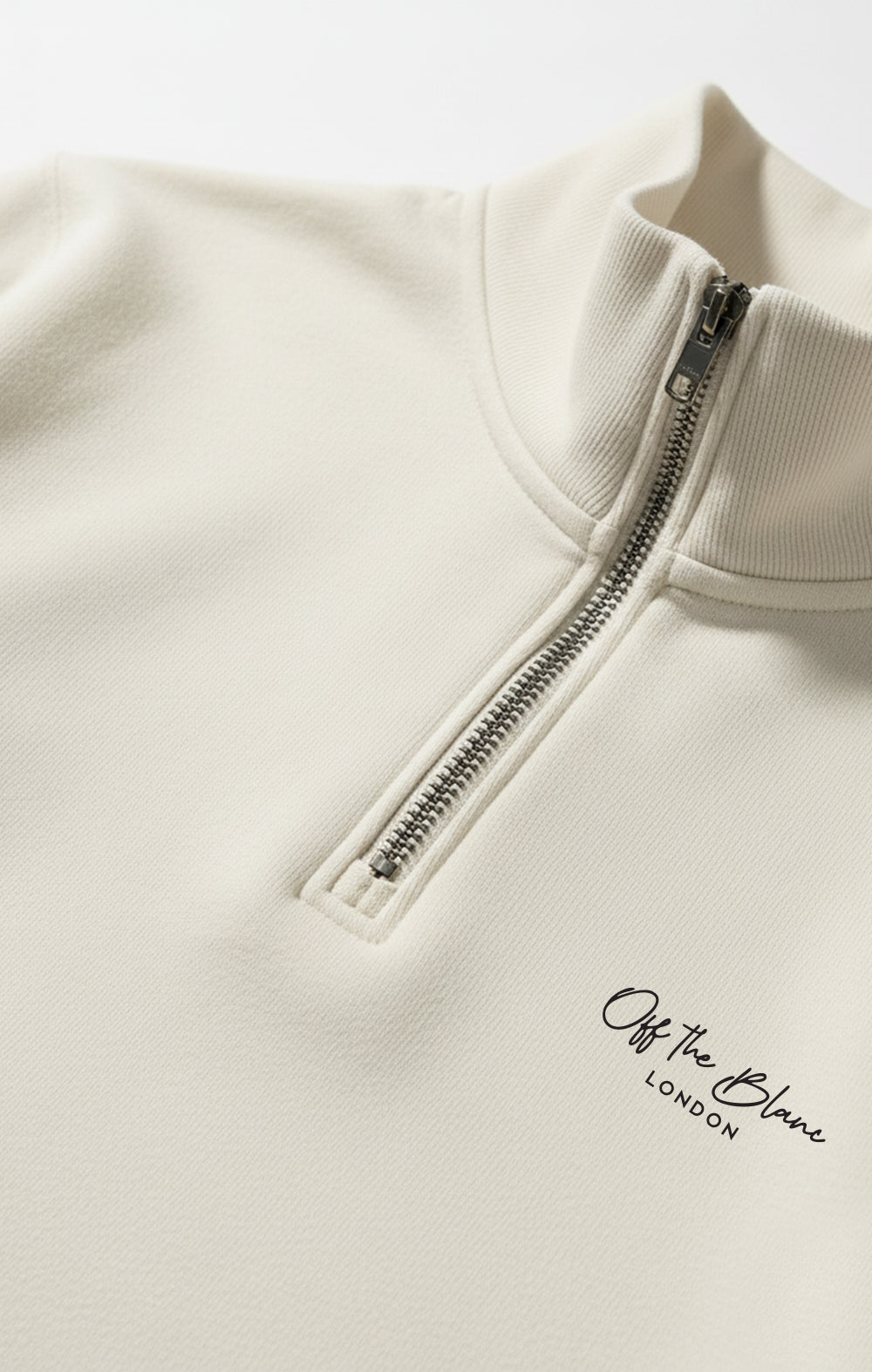 Ivory Half Zip Sweatshirt